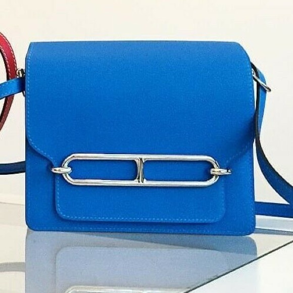 Authentic Hermes Roulis mini bag - hydra blue - Picture 7 of 7